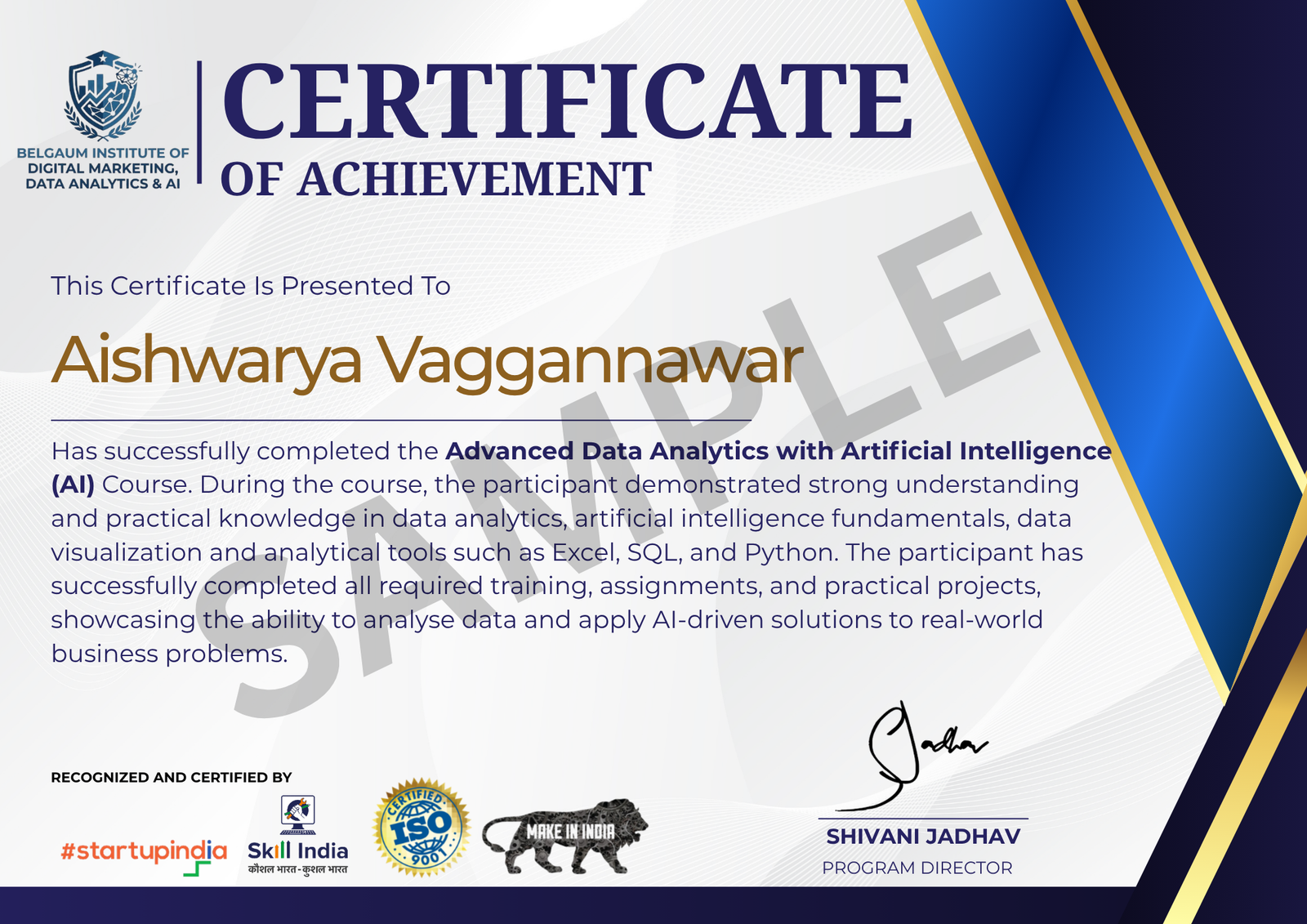 Certificate of Achievement